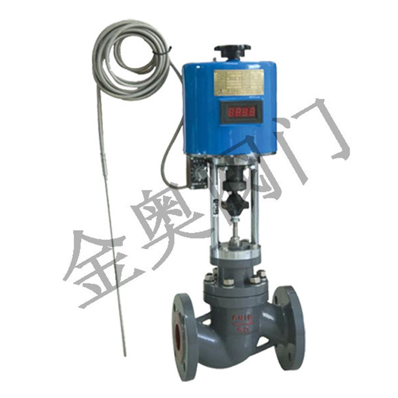 供应 可批发自动电动型温控阀 ZZWPE隔膜式二通式法兰机械调节阀