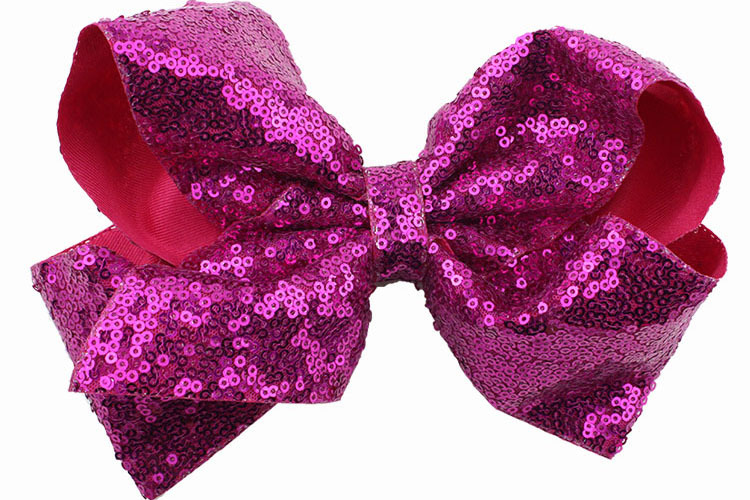 Kid's Sweet Shiny Bow Knot Cloth Sequins Hair Clip display picture 3