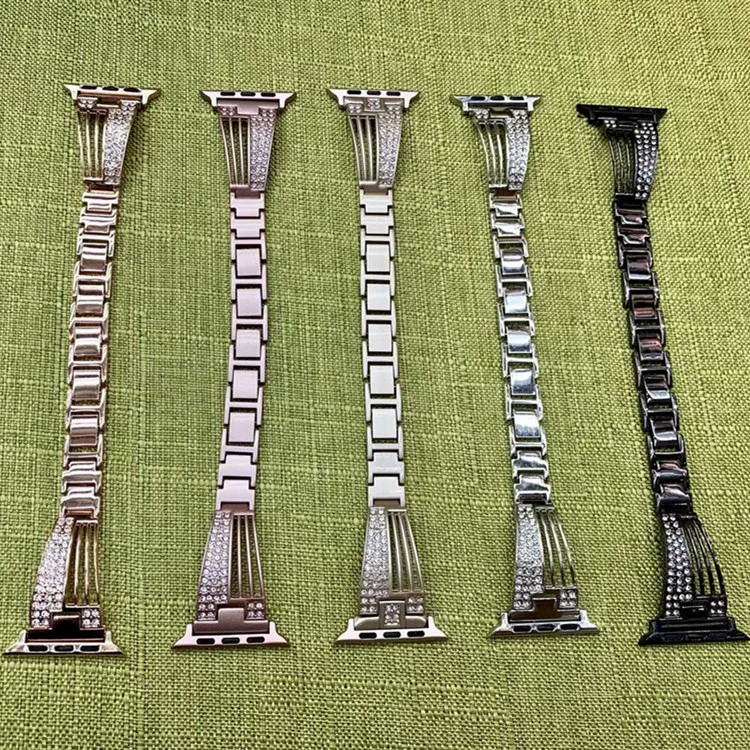 Подходит для Apple Watch браслет с формой бабочки/ромба, iWatch5/6 кристаллы из циркония нержавеющая сталь