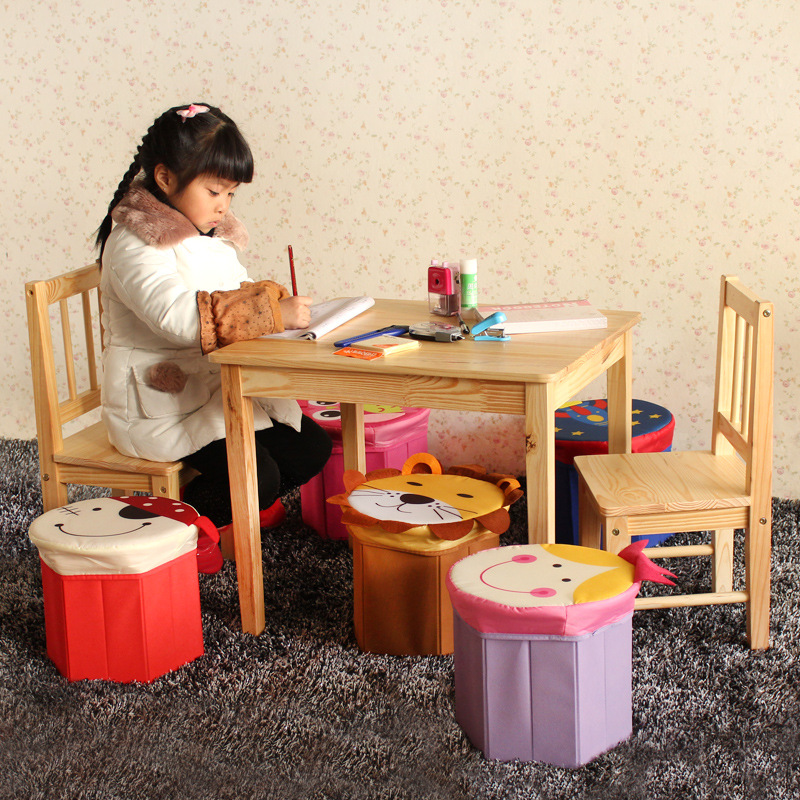Children's chairs suit solid wood square Table chair