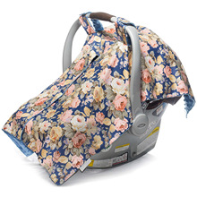 亚马逊婴儿提篮式座椅遮阳罩哺乳巾遮光防晒保暖婴儿座椅罩