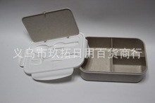 外贸产品 微波便当盒  三分格长方形饭盒  1100ML塑料午餐盒