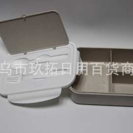 外贸产品 微波便当盒  三分格长方形饭盒  1100ML塑料午餐盒