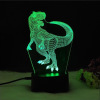 Dinosaur, seven-coloured touch LED night light, creative table lamp, suitable for import, 3D, remote control, creative gift