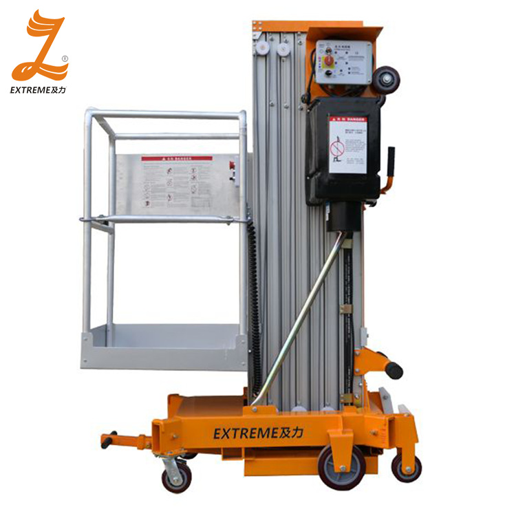 珠海及力 手摇单桅柱作业平台 桅杆式升降平台 升降平台租售