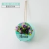 Green flower basket+purple jumping orchid chrysanthemum