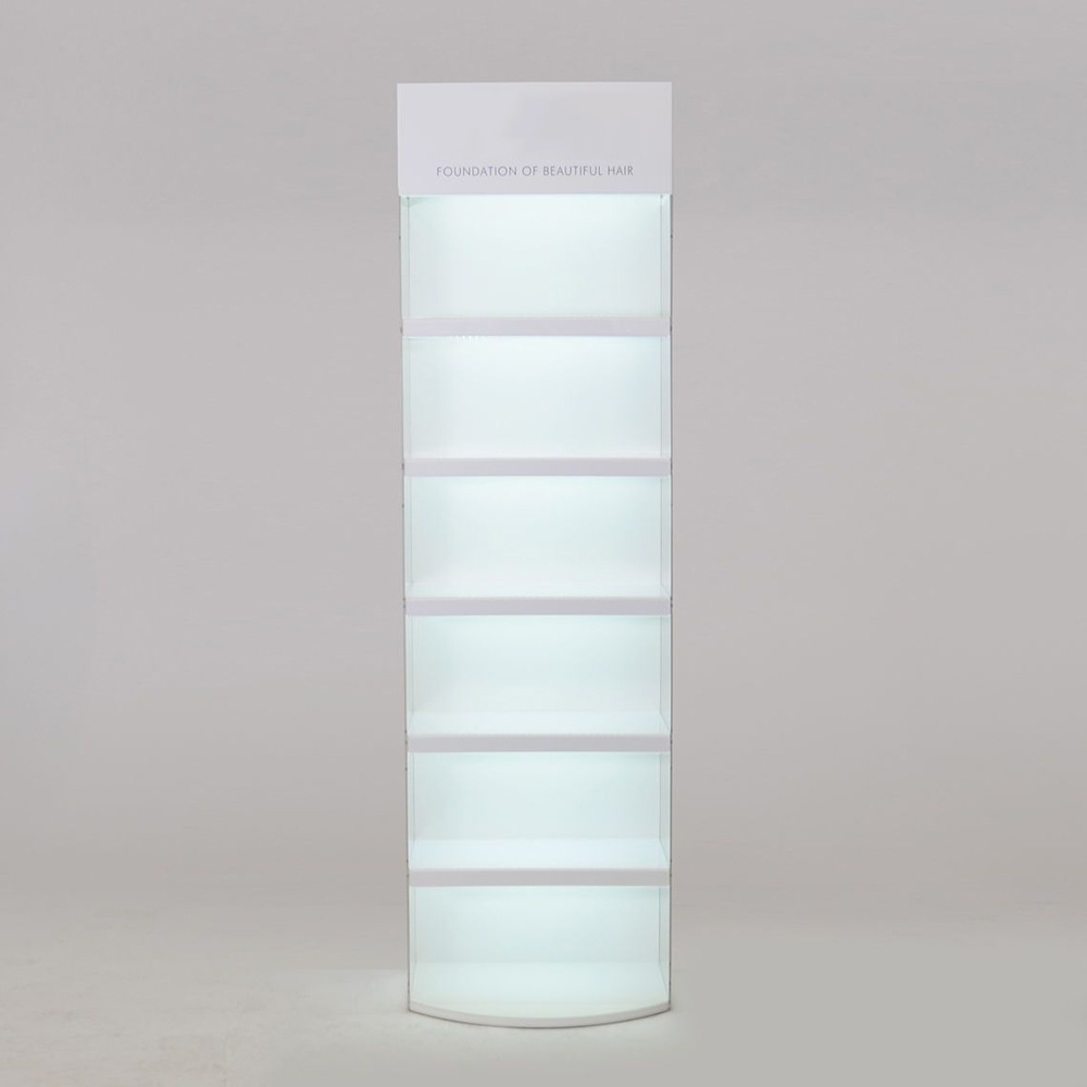 大型多层高档护肤亚克力展示架展示柜 白色 透明有机玻璃展示柜