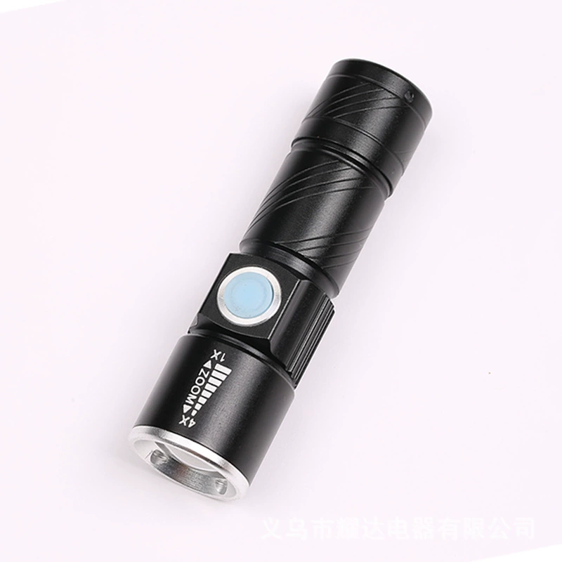 Производители новый привело алюминиевого сплава фонарик стрейч зум фонарик USB аккумуляторная мини фонарик