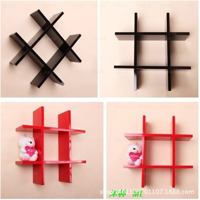 烤漆井字架隔板 搁板 置物架 电视背景墙装饰架 电视墙创意隔板|ms