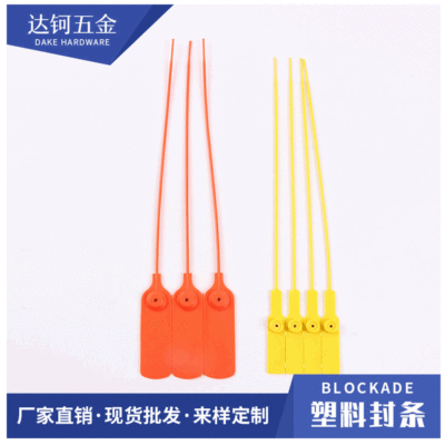 塑料封条一次性物流封条标签记号吊牌扎带防掉包标牌扎带海关封条