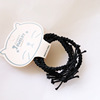 Two-color hair rope with pigtail, elastic fresh hair accessory, simple and elegant design