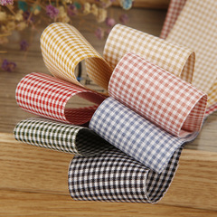 DIY Children's Butterfly Hair Accessories Material Clothing Grass Hat Shoes Flower Double Color Grid Ribbon