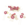 Hair accessory for bride, white Chinese hairpin, wedding dress, flowered