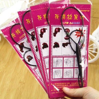 盘发器工具 长发变短发穿发针丸子头拉发针编发盘头发2件套 2元店