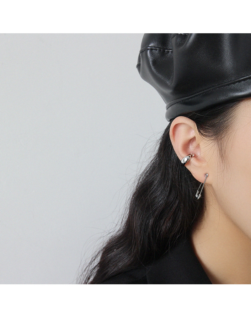 Women'S Gender Handmade Craft Korean Style Pin Silver Earrings Wholesale