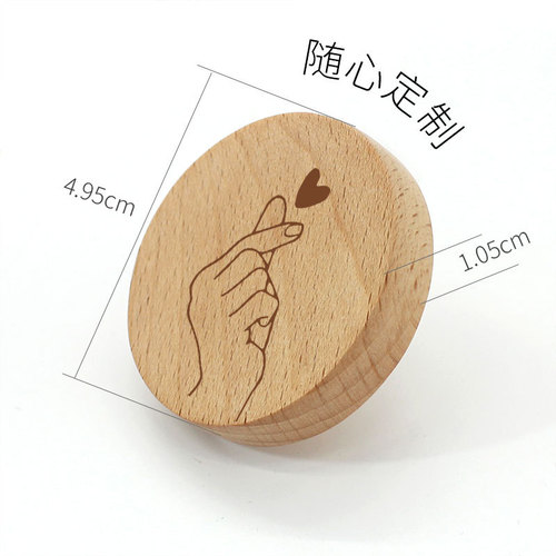 Creative wooden magnetic refrigerator magnet simple lettering advertising promotional gift travel souvenir message sticker