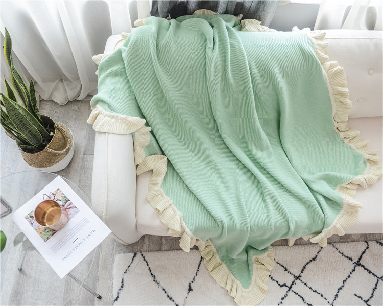 Lehká luxusní severská jednoduchá celobavlněná černá keprová deka do hotelové ložnice, vlněná deka, povlečení_voghion.com