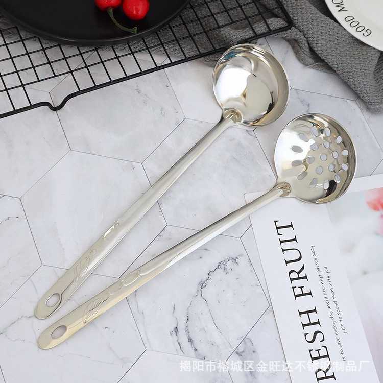 Supply stainless steel long -handed soup spoon soup shell hot pot…