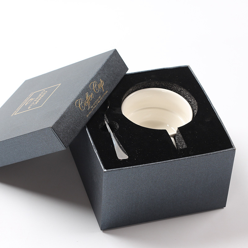 Tazas de cerámica creativas tazas de agua tazas de color sólido tazas de café clásicas cajas de regalo platos cucharas al por mayor