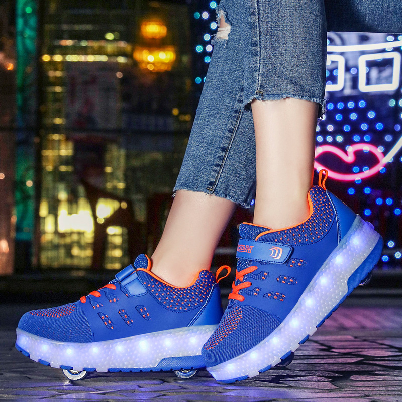 Factory Direct Supply of Autumn Kidsren's Roller Shoes, Two-Wheel USB Charging Luminous Shoes, Adult Fashionable Heelys Shoes Factory Direct Supply of Autumn Kidsren's Roller Shoes, Two-Wheel USB Charging Luminous Shoes, Adult Fashionable Heelys Shoes
