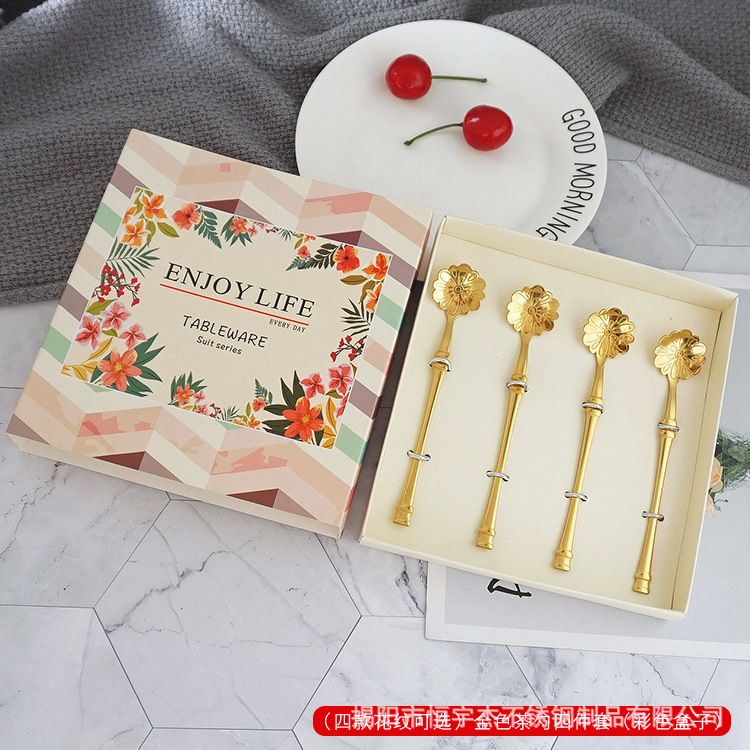 (4가지 패턴 가능) 황금차숟가락 4종세트(컬러박스)