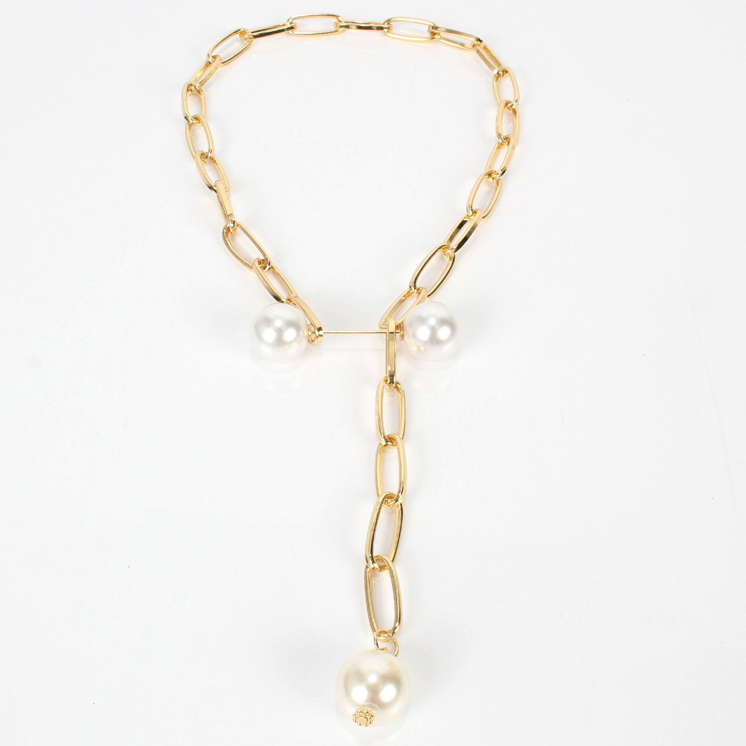 Fashion Water Droplets Imitation Pearl Alloy Plating Women's Necklace display picture 8