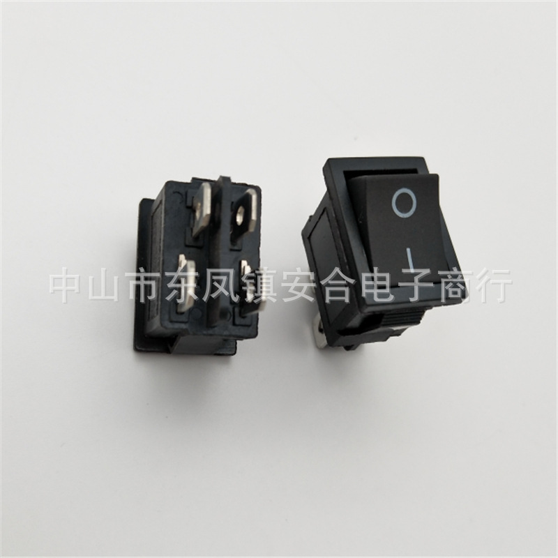 船形KCD1-104开关4脚2档电源开关 15X21方形大电流检验器开关