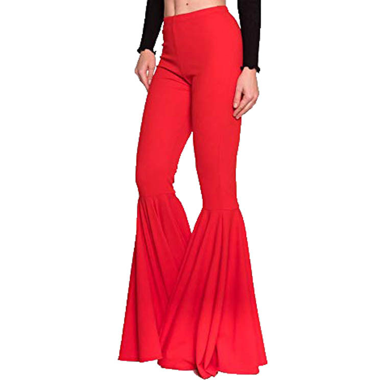 Vêtements pour femmes sirène grande taille taille haute slim élastique loisirs mode évasé YH8051_voghion.com