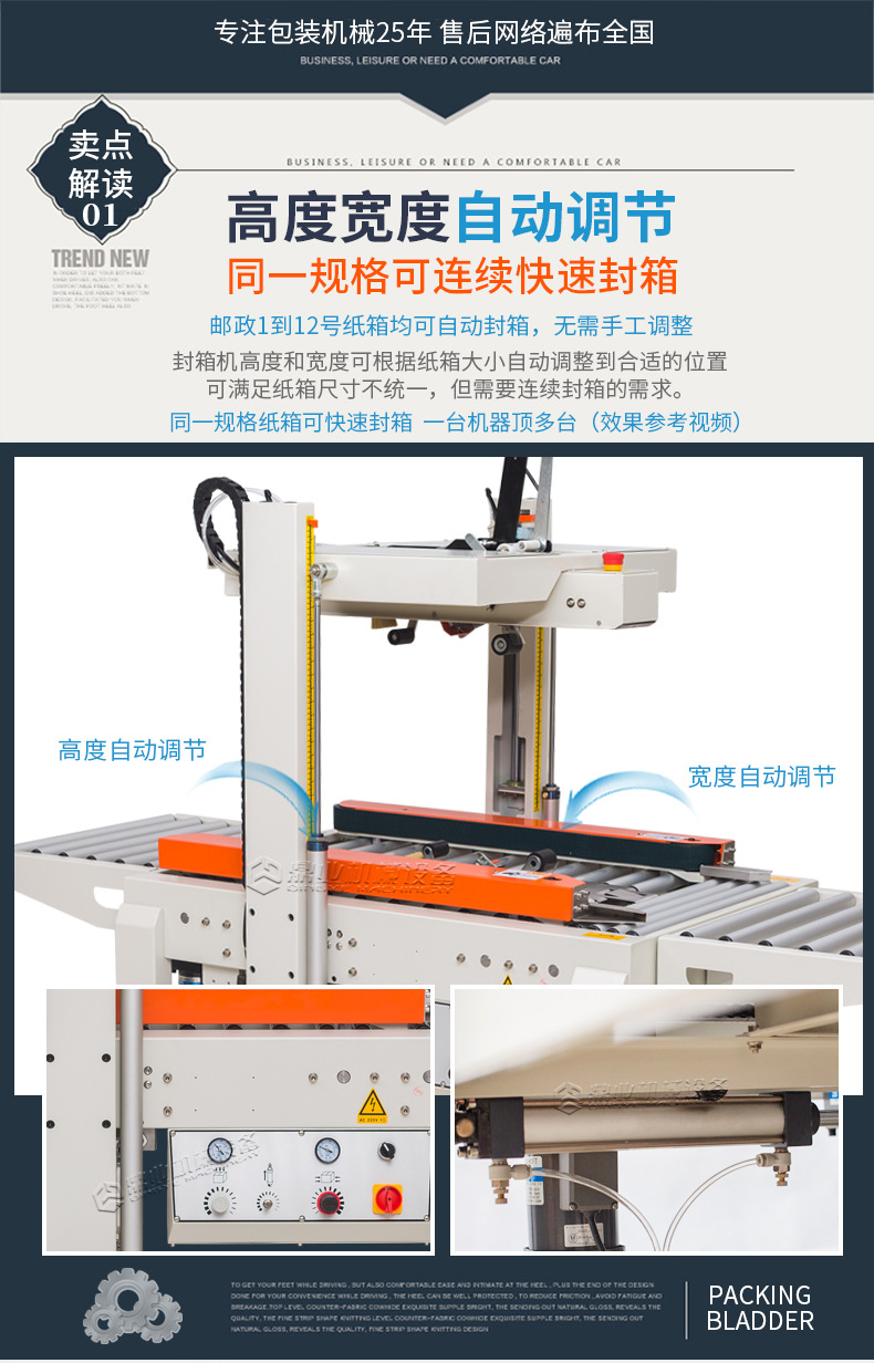 DQFXC-5045X全自动左右驱动封箱机（迷你型）2019