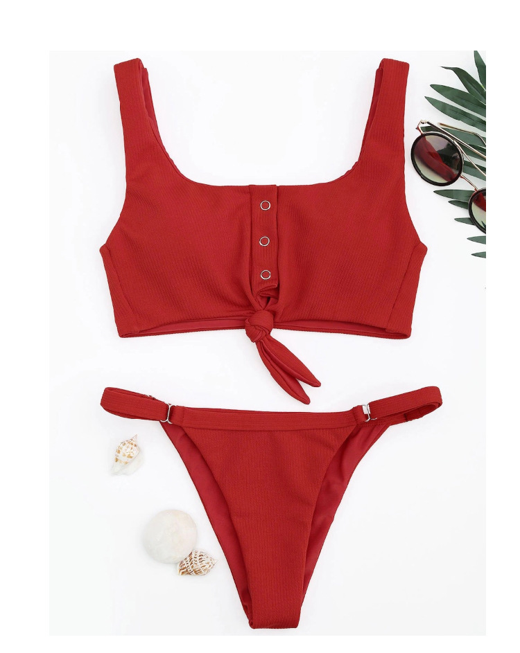 Cotton FashionBikini(White-S)Swimwear NHHL2037-White-S