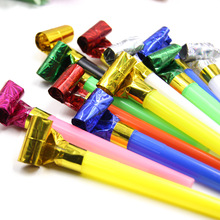 10支11CM创意口哨吹龙助威哨子节日派对用品庆祝道具儿童玩具多色