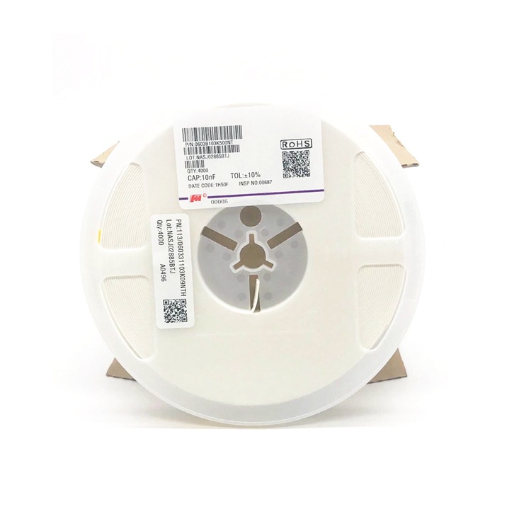 贴片陶瓷电容0603 103K50V 电容器0603B103K500NT 10nF 10%现货