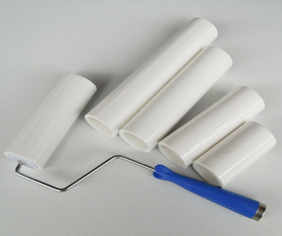 粘尘滚筒4寸6寸8寸10寸12寸可撕白色胶桶清洁滚筒PE除尘滚筒厂家