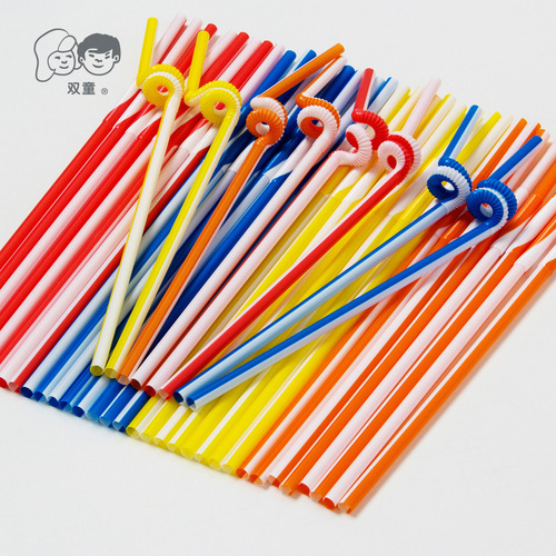 71035 Shuangtong Art Juice Disposable Drinks Bendable Head Colored Plastic Straws 4000 Count