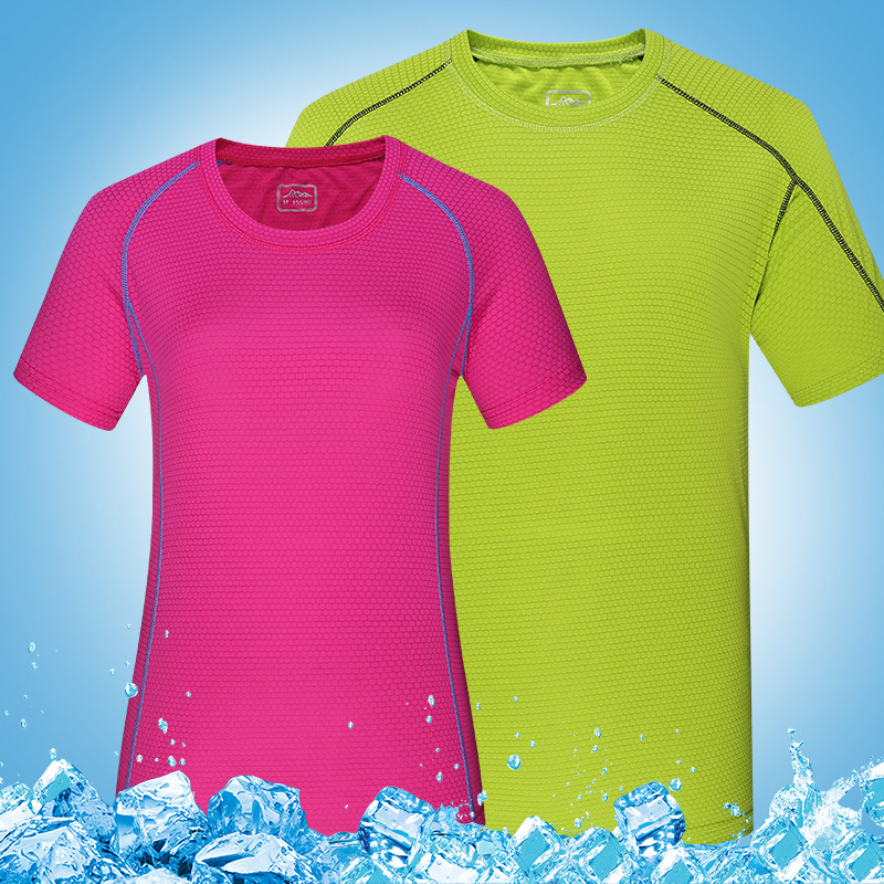 2019夏季新款情侣短袖圆领速干t恤透气休闲健身衣