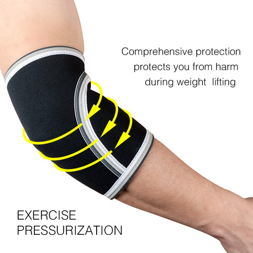 Powerlifting elbow support, equipment training, Titan Fitness elbow support for heavy weight lifting, deep squat, bench press with pressure, 7mm