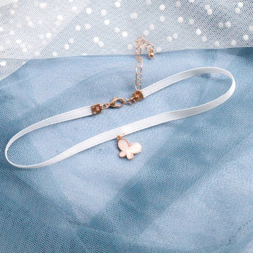 Christmas style jewelry Frozen White Love Pendant Neck Strap Choker Choker Clavicle Chain Necklace Women