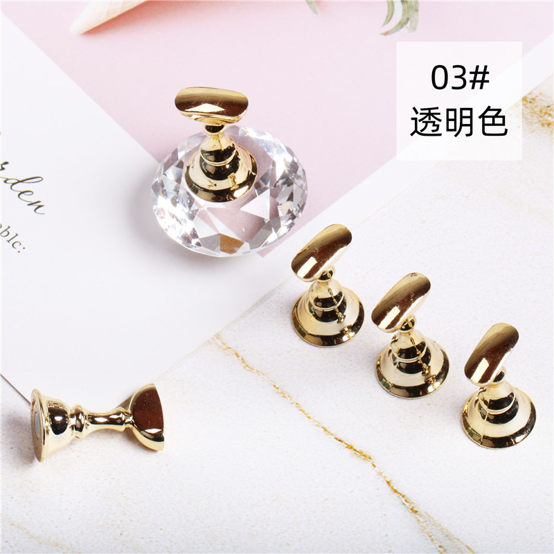 03 titular de la almohadilla de uñas transparente