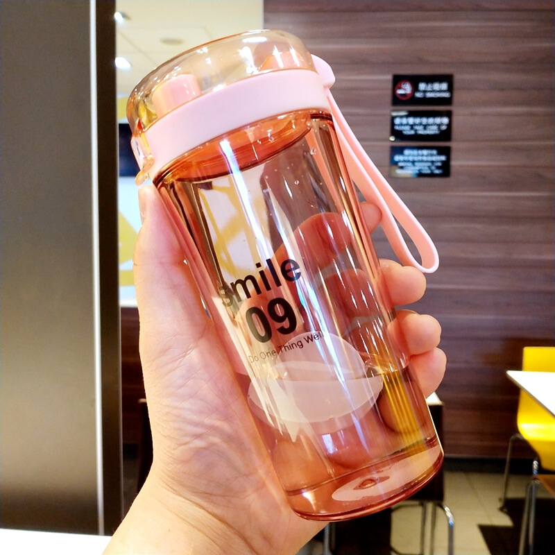 Korean-Style Fashionable Sports Shaker Cup, Plastic Portable Fitness Water Bottle, Outdoor Unisex Protein Shake Cup