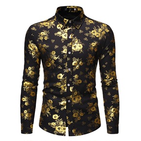 Men's clothing wholesale and foreign trade the code tipping flower shirt basic club party ZT - CS80 men's shirt