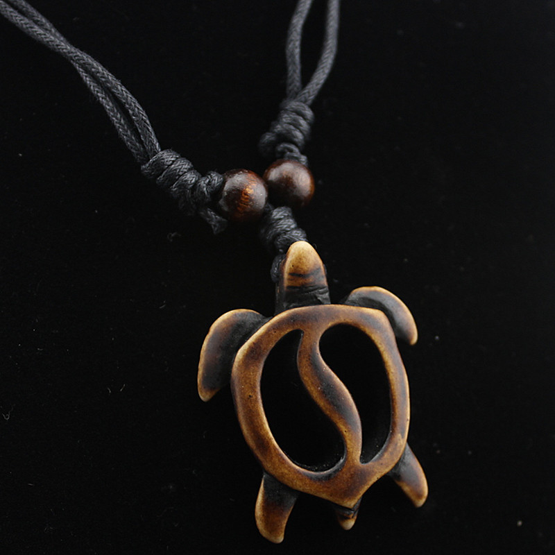 1 Piece Quantity Street, Shopping Occasion Ethnic Style Tortoise Resin Wax Rope Men's Pendant Necklace