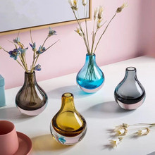 【新加勤】时尚简约家居装饰品创意摆件 彩色半透明水晶球形花瓶
