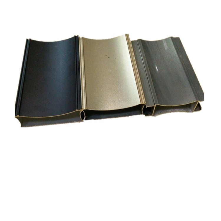 橱窗合金型材 拉丝浅香槟  表面阳极氧化喷沙金色处理