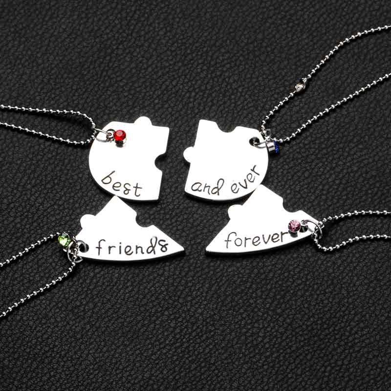 Hot-Selling Four-piece Best Friends Pendant Necklace wholesale