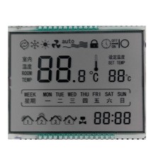 廠家推薦溫度計時間lHTN屏 日期液晶顯示屏 白底黑字段碼