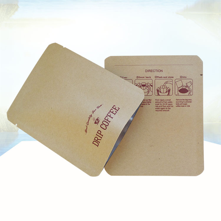 100个挂耳咖啡包装袋咖啡粉外袋挂耳包咖啡包装袋铝箔袋牛皮纸袋