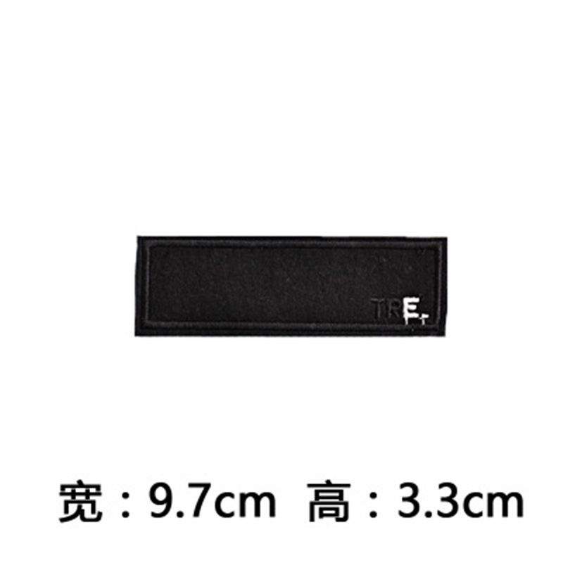 Longsheng bordado carta pegatinas de tela al por mayor accesorios ropa zapatos y sombreros parche negro plancha insignia