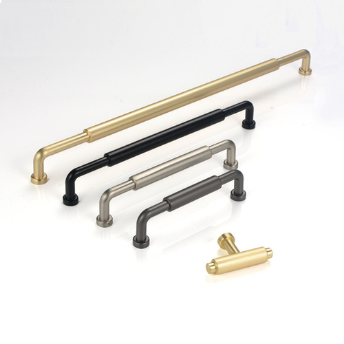 Modern minimalist Nordic cabinet handle copper color light luxury wardrobe handle drawer cabinet door handle cabinet handle minimalist