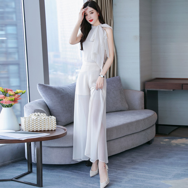 Fashion Chiffon Suit Summer Fashion Comfortable Shoulder-exposed 