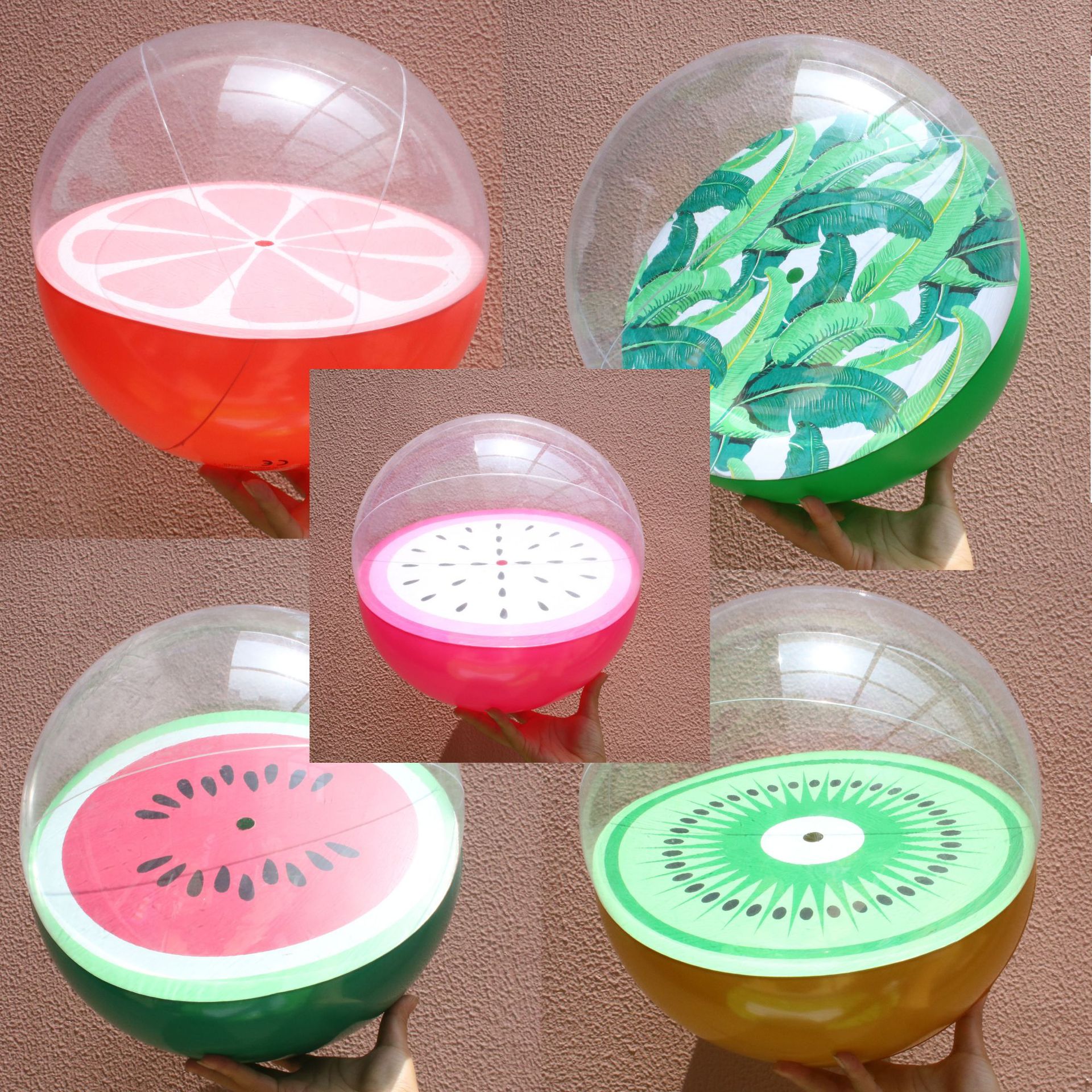 Cross-border rainbow horse inflatable ball, beach ball, crab ball, flamingo ball - various styles
